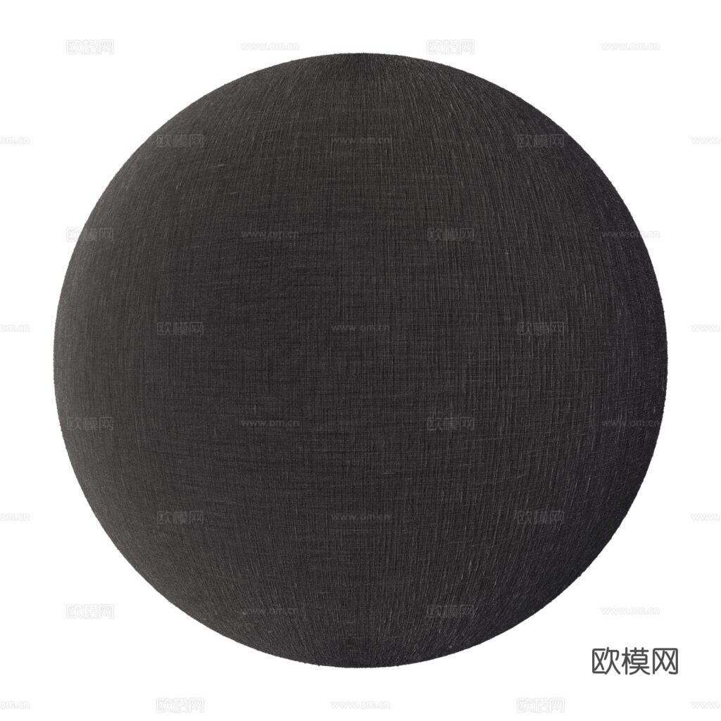 无缝黑色布纹布料PBR贴图 2k