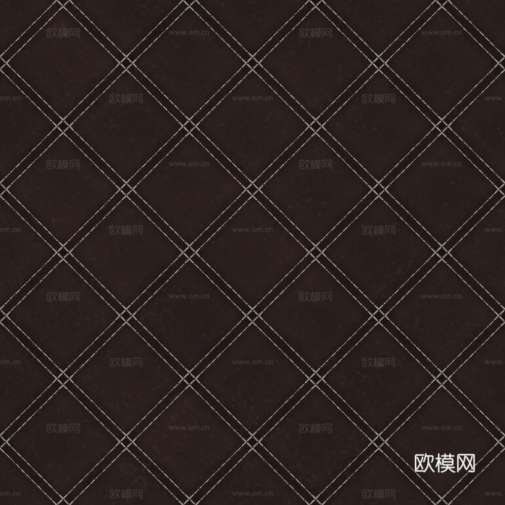 无缝棕红色软包皮革PBR贴图 1k