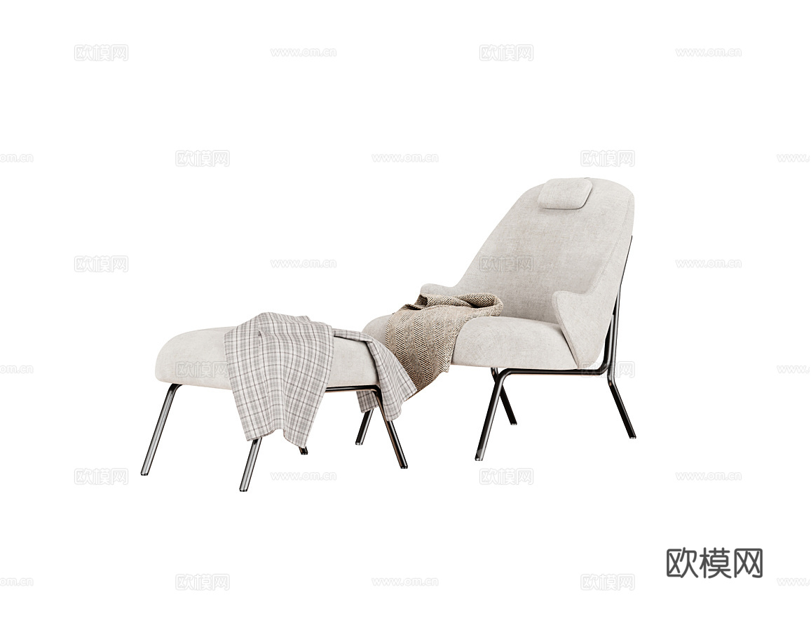 CAPITAL 意式休闲椅3d模型下载（渲染图4）