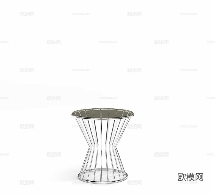 CAPITAL 轻奢边几 圆几3d模型下载（渲染图2）