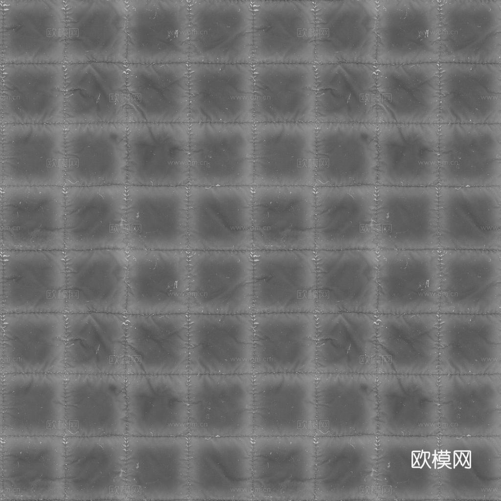 无缝黑色软包皮革PBR贴图 1k