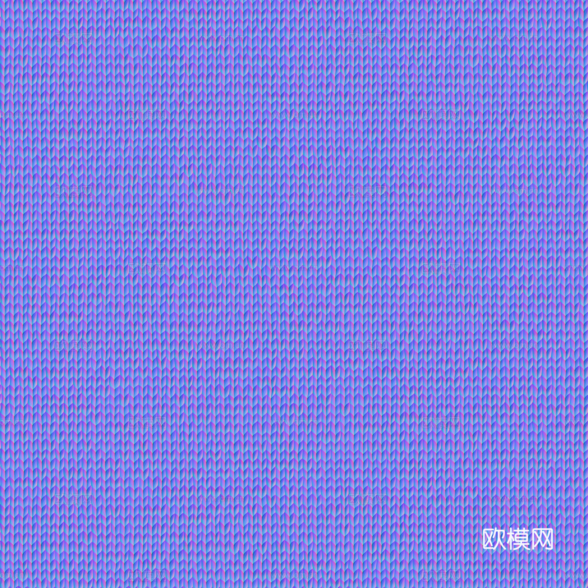 无缝青色布纹布料PBR贴图 2k