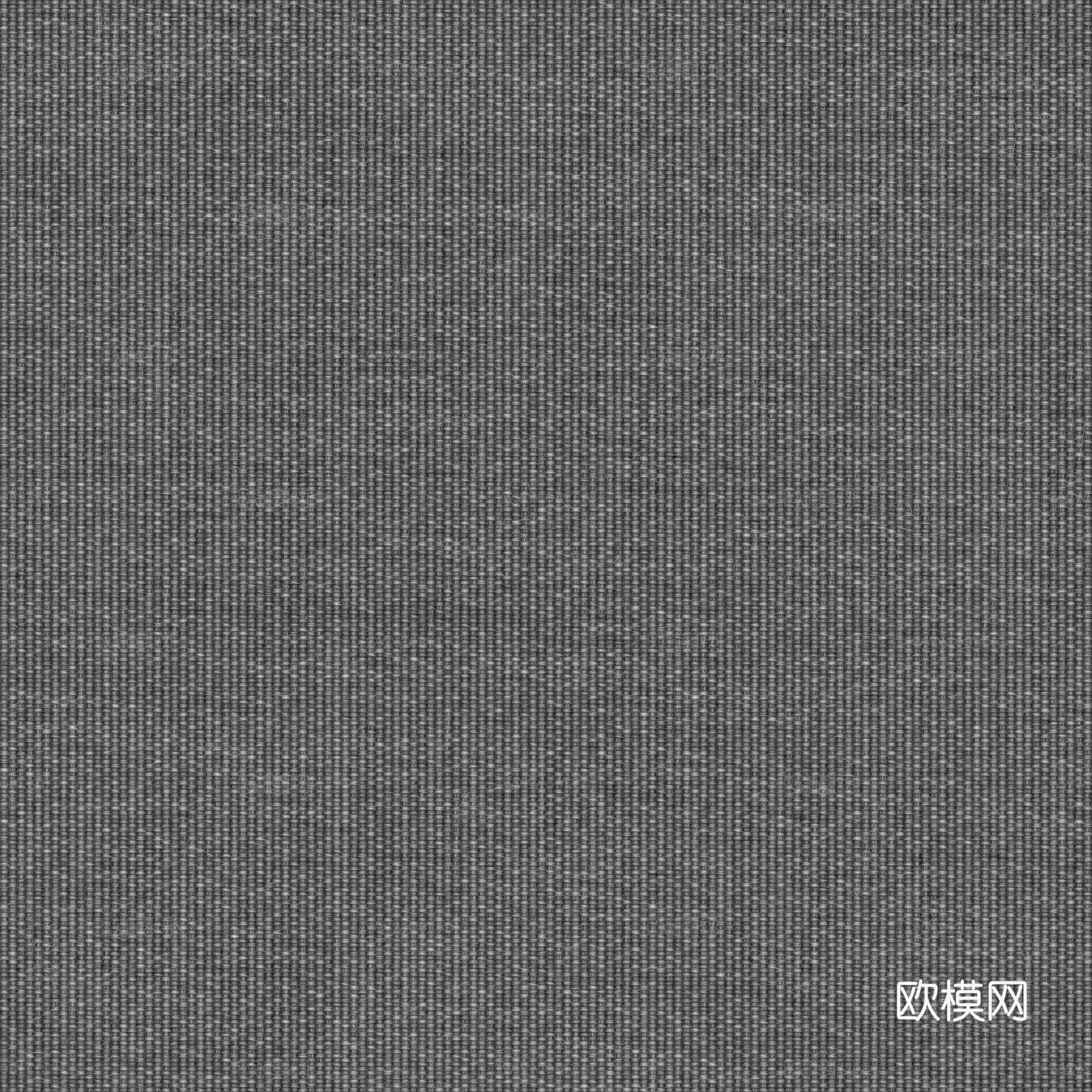 无缝黑色布纹布料PBR贴图 2k