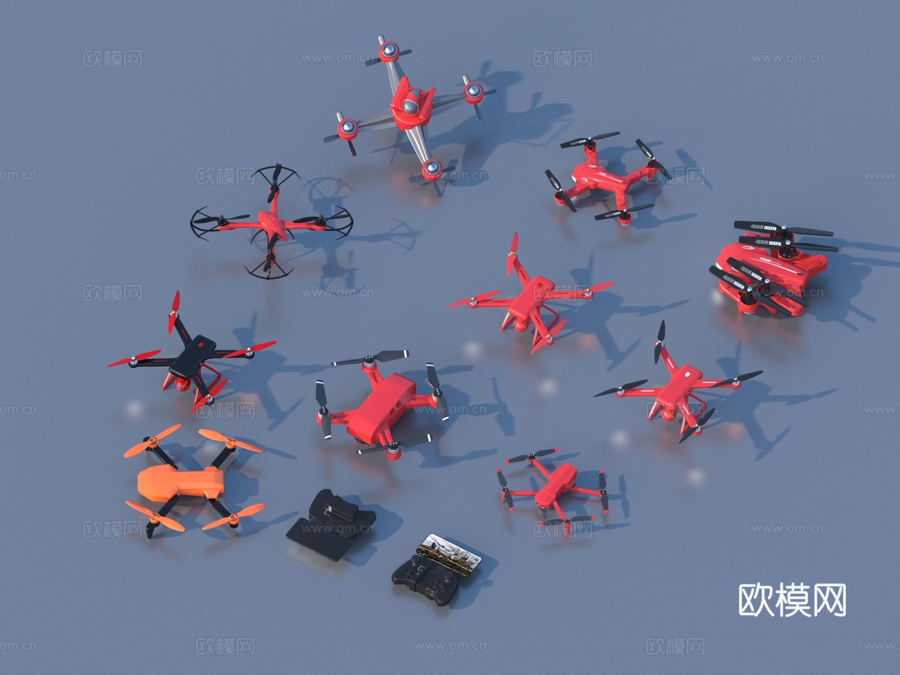 无人机 航拍无人机 四翼无人机3d模型下载