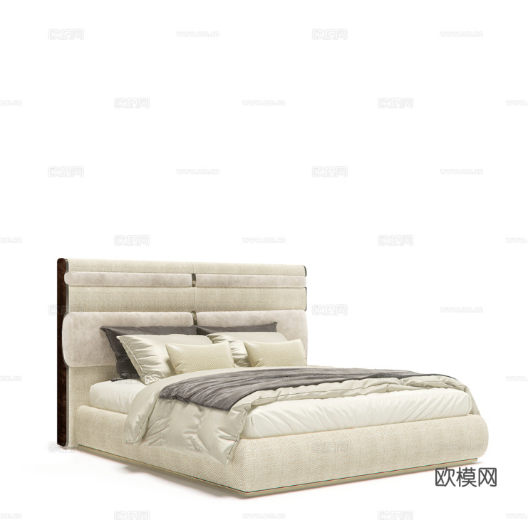 CAPITAL 意式双人床3d模型下载（渲染图2）