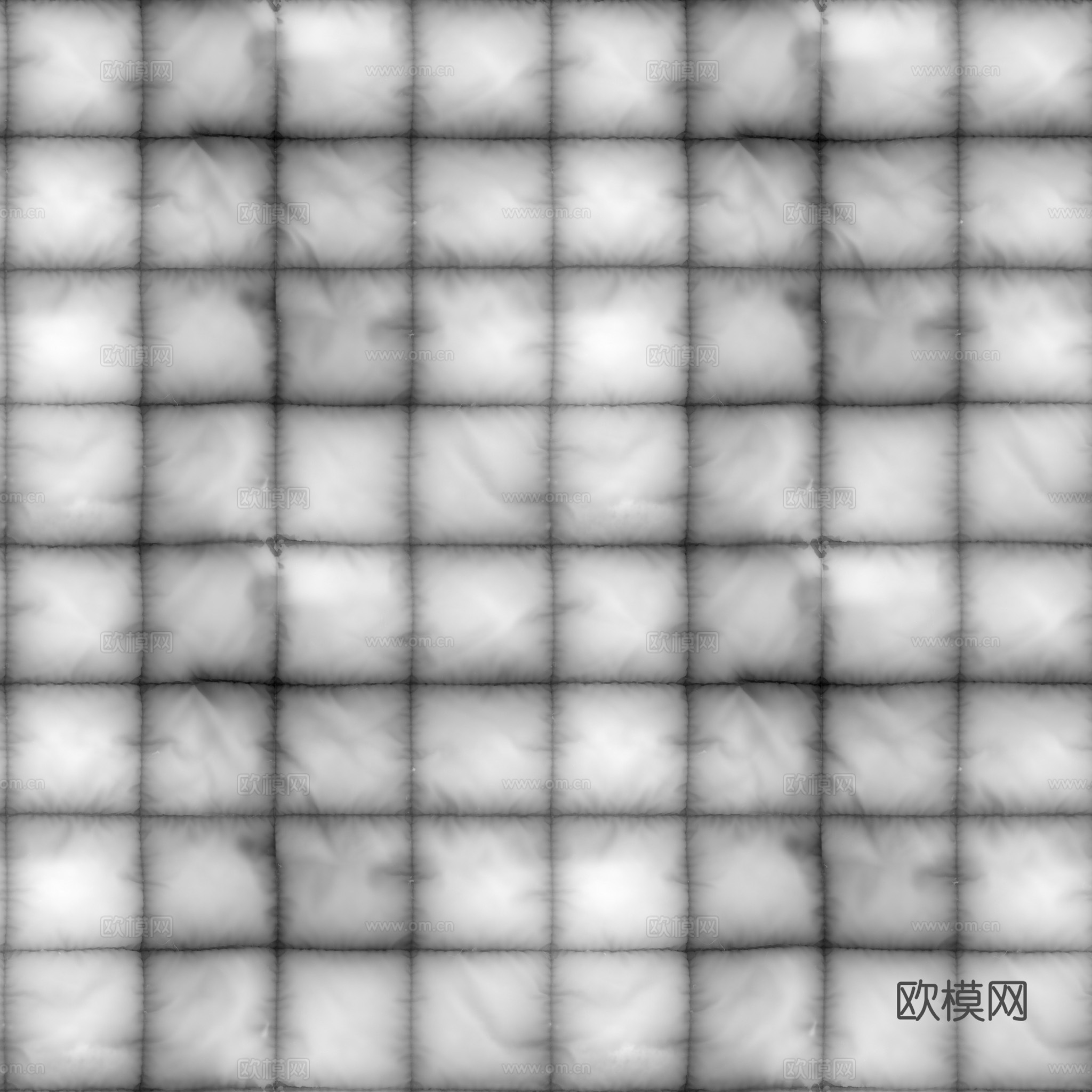 无缝白色软包皮革PBR贴图 2k
