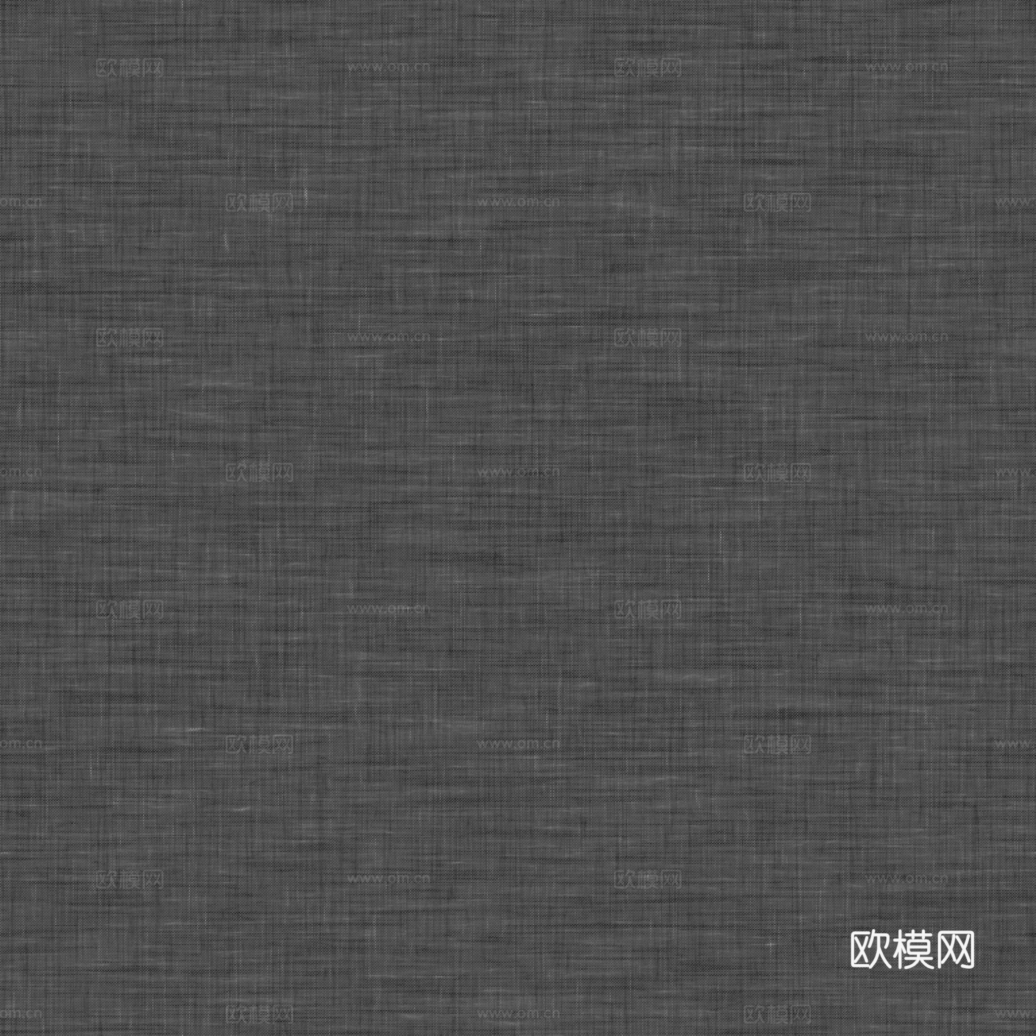 无缝黑色布纹布料PBR贴图 2k