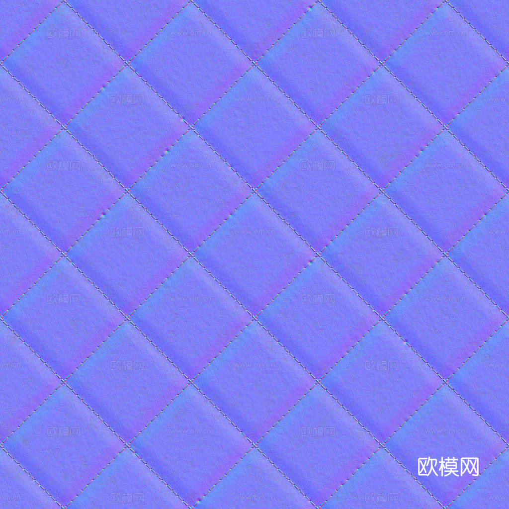 无缝米白色软包皮革PBR贴图 1k