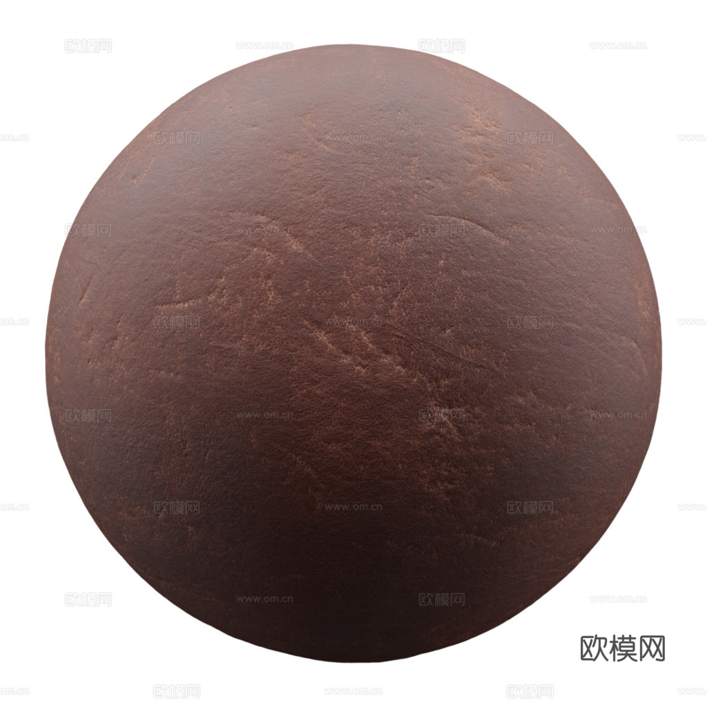 无缝复古做旧酒红色细纹皮革PBR贴图 2k