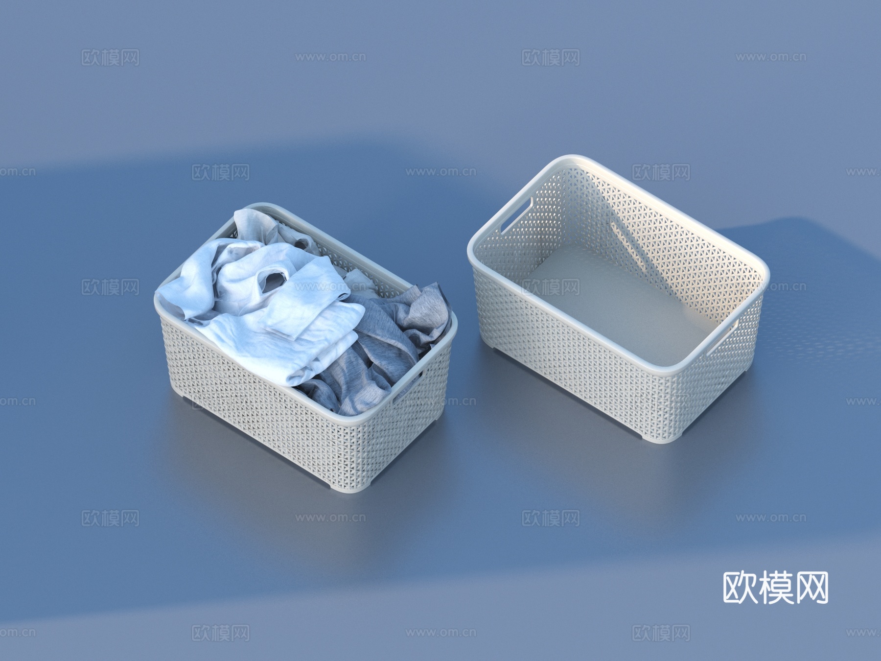 收纳筐 收纳箱 置物筐3d模型