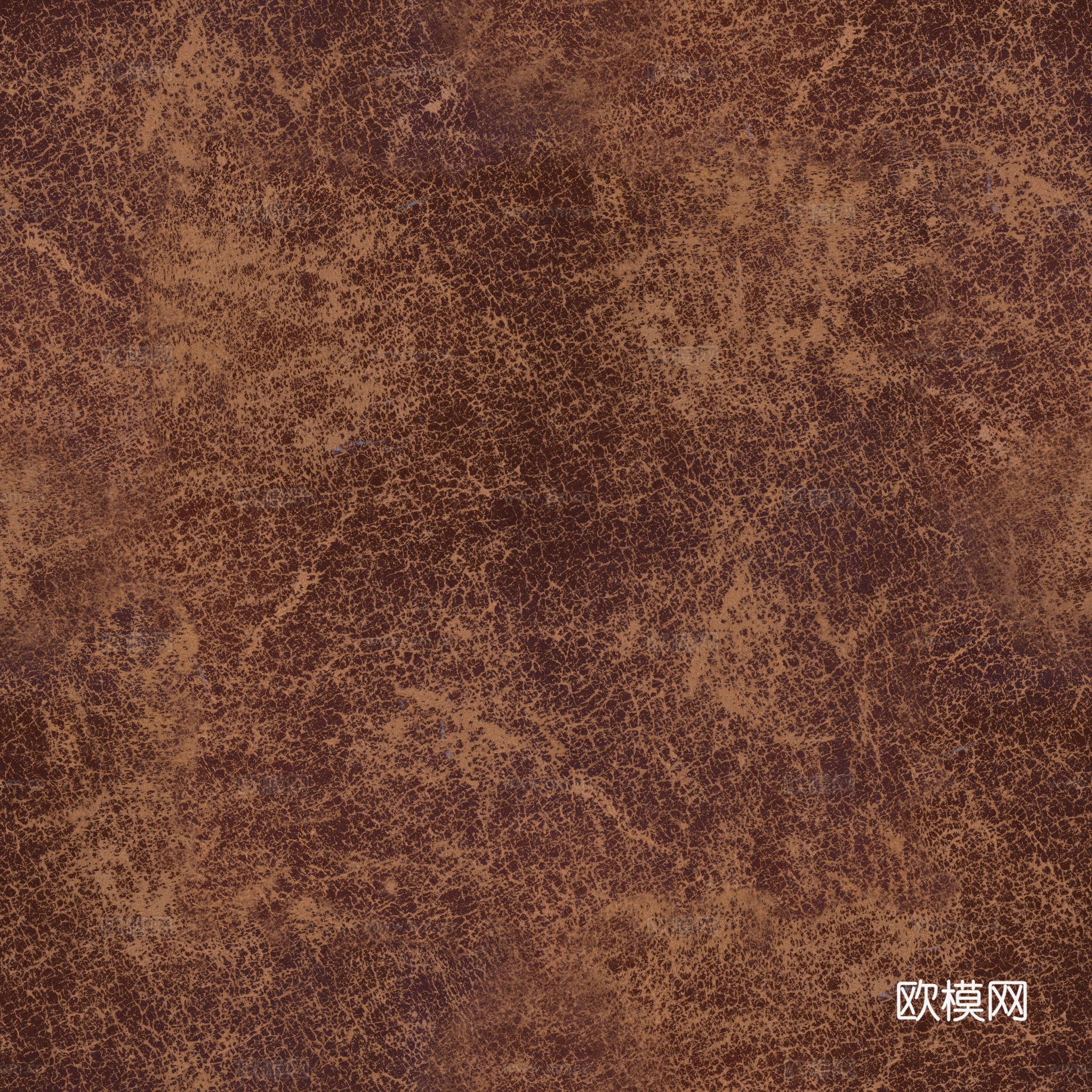 无缝复古做旧酒红色细纹皮革PBR贴图 2k