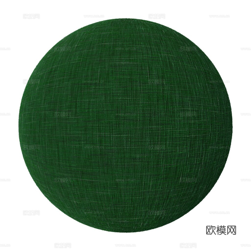 无缝绿色布纹布料PBR贴图 1k