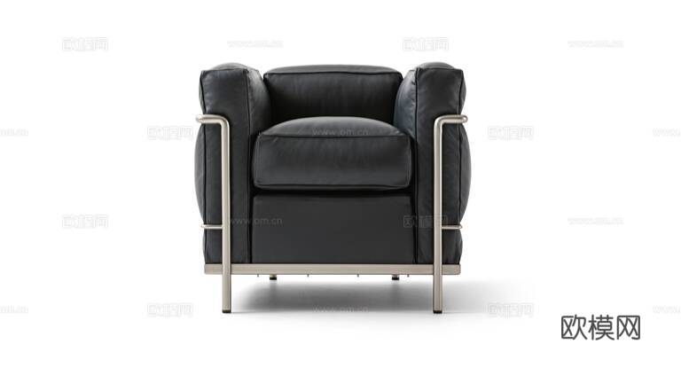 Cassina 单人沙发3d模型下载（渲染图2）