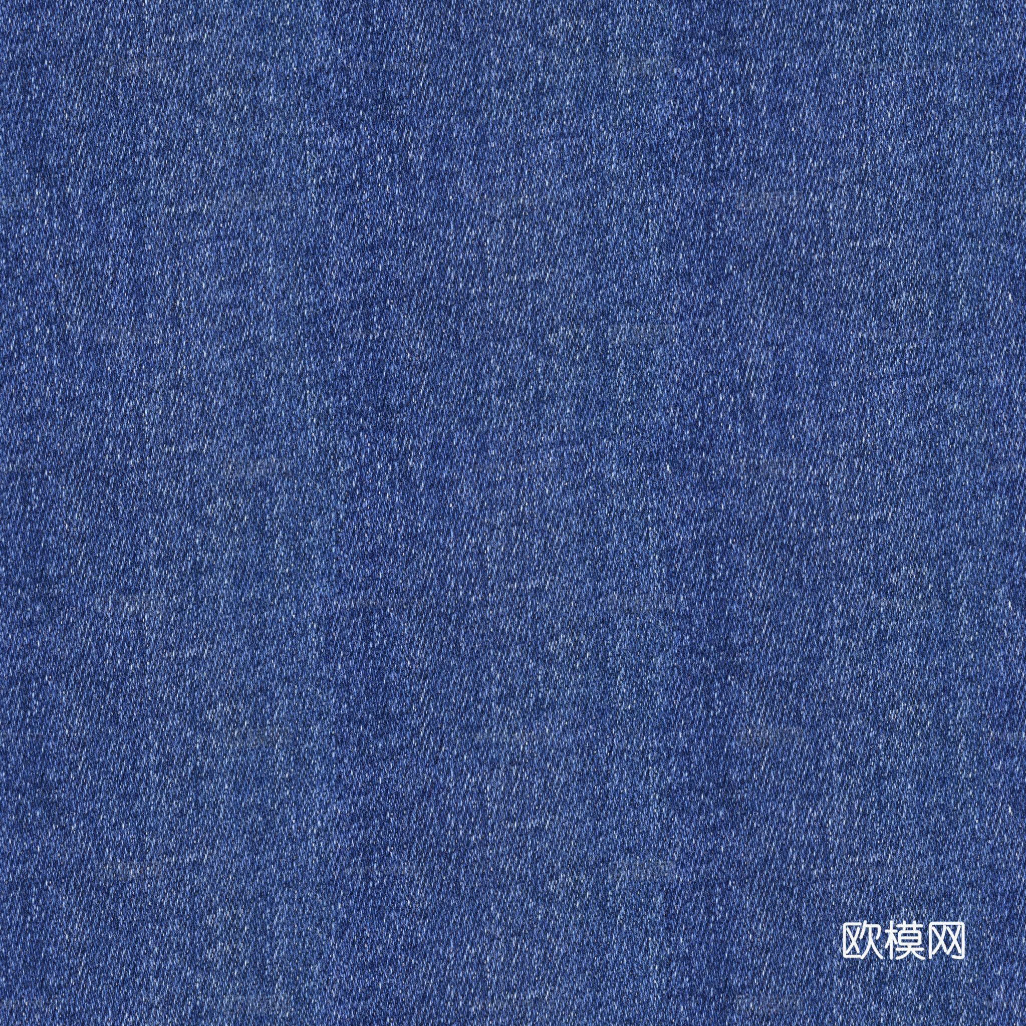 无缝蓝色布纹布料PBR贴图 2k