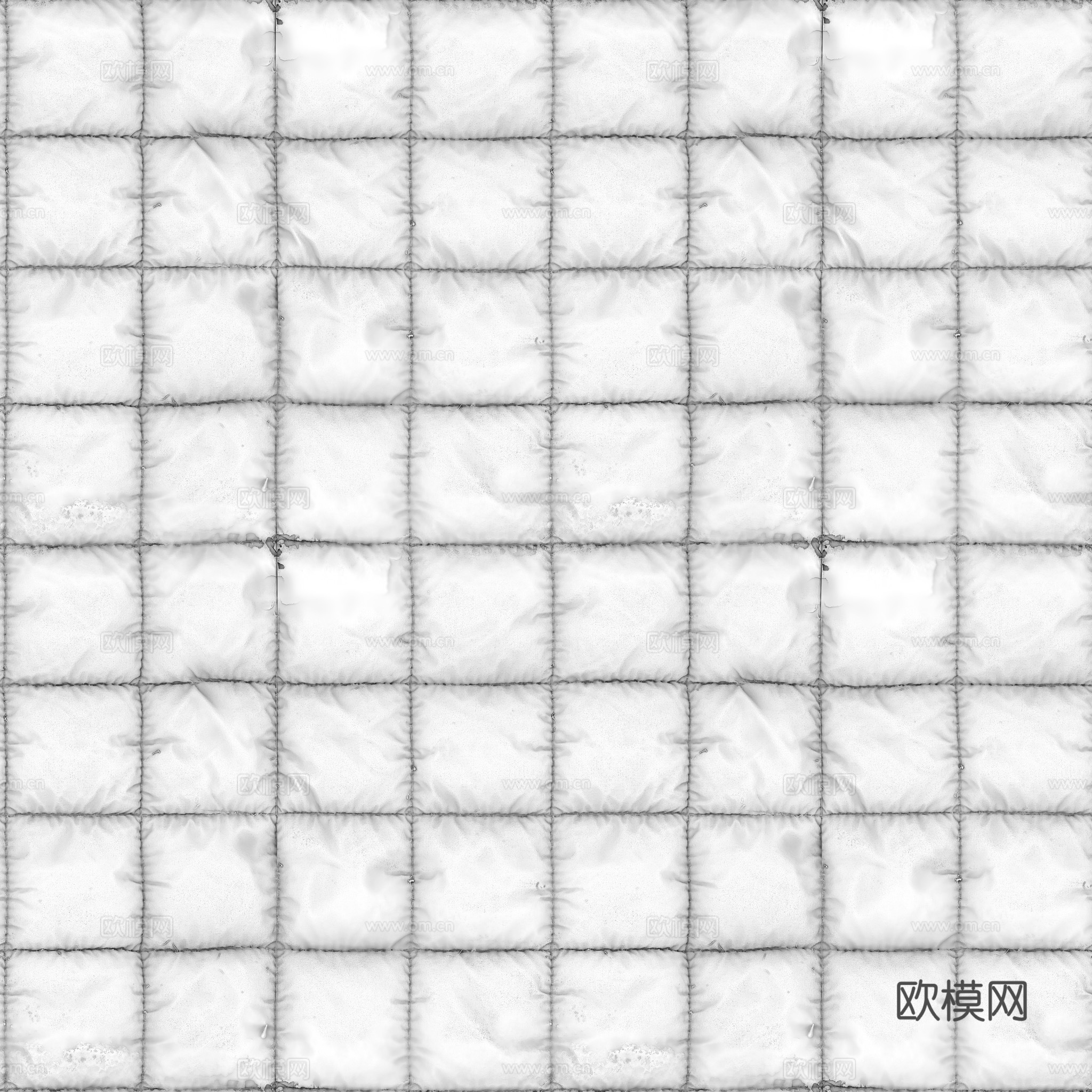 无缝绿色软包皮革PBR贴图 2k
