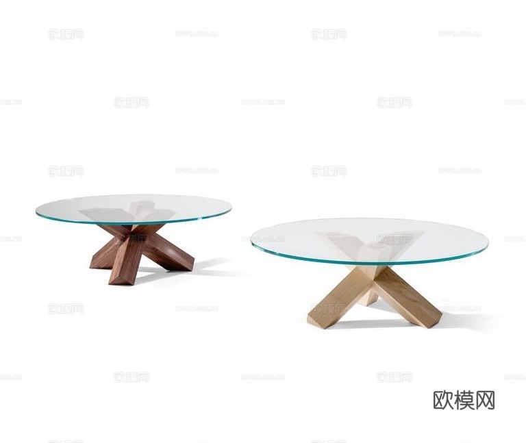 Cassina 玻璃茶几3d模型下载（渲染图1）