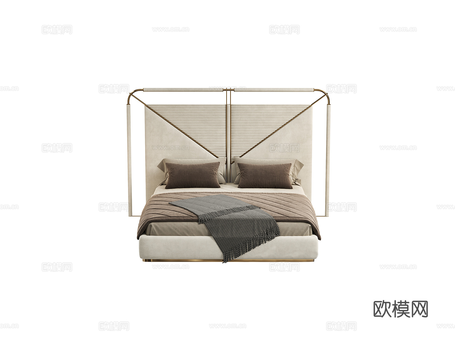 CAPITAL 意式双人床3d模型下载（渲染图3）