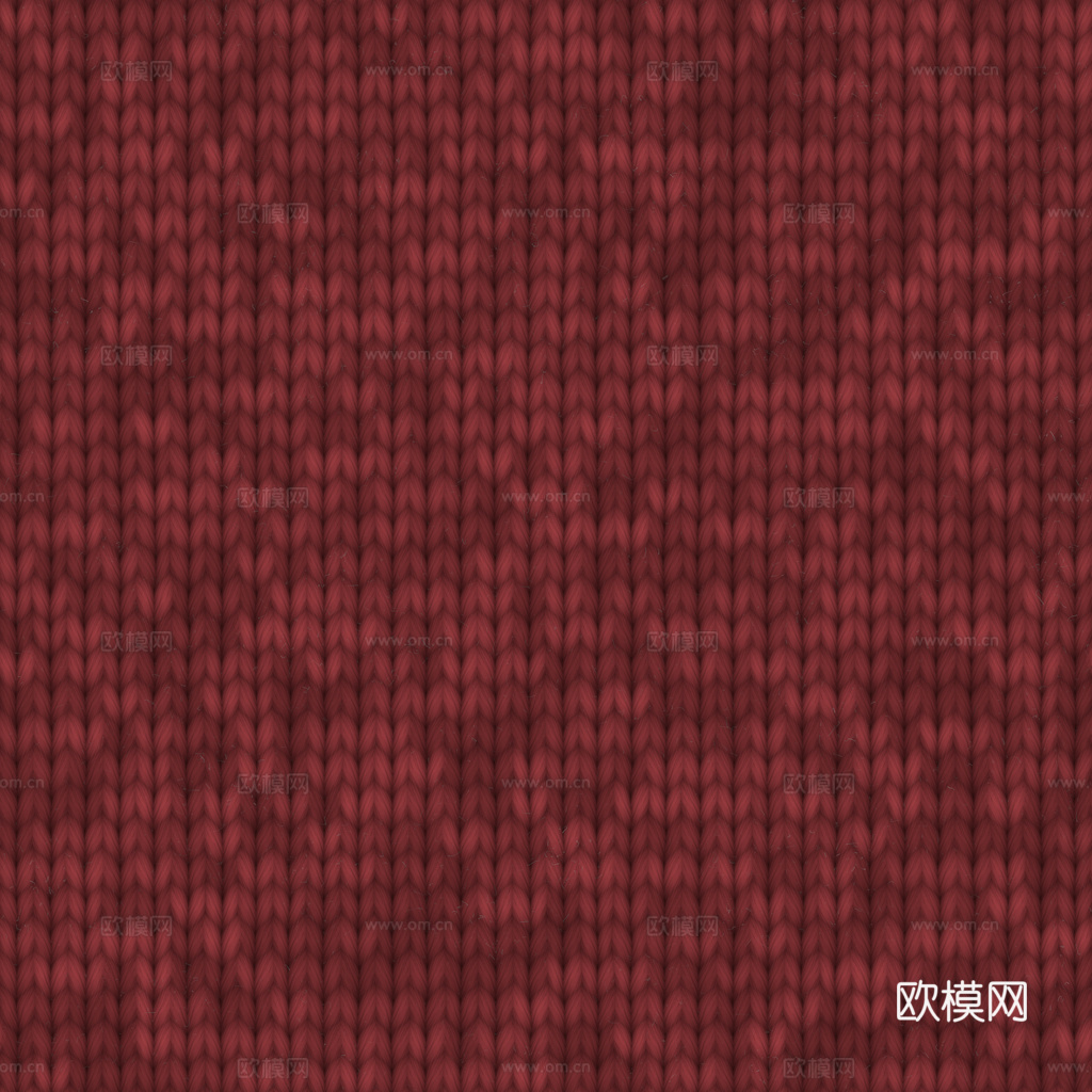 无缝红色针织布纹布料PBR贴图 1k