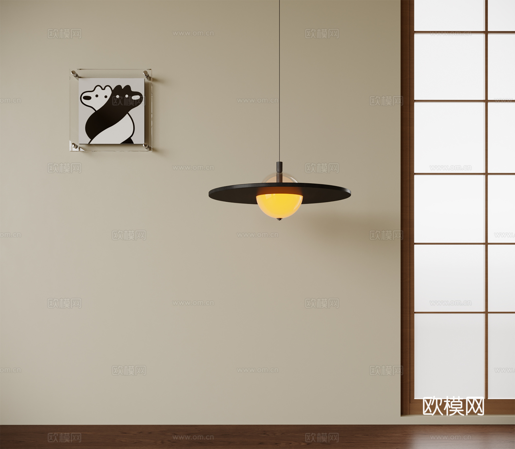 现代床头吊灯 吧台吊灯 餐厅吊灯su模型