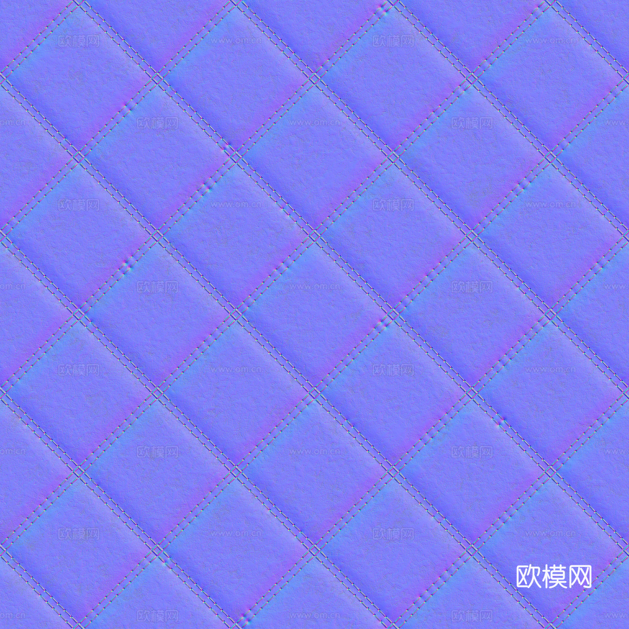 无缝米白色软包皮革PBR贴图 2k