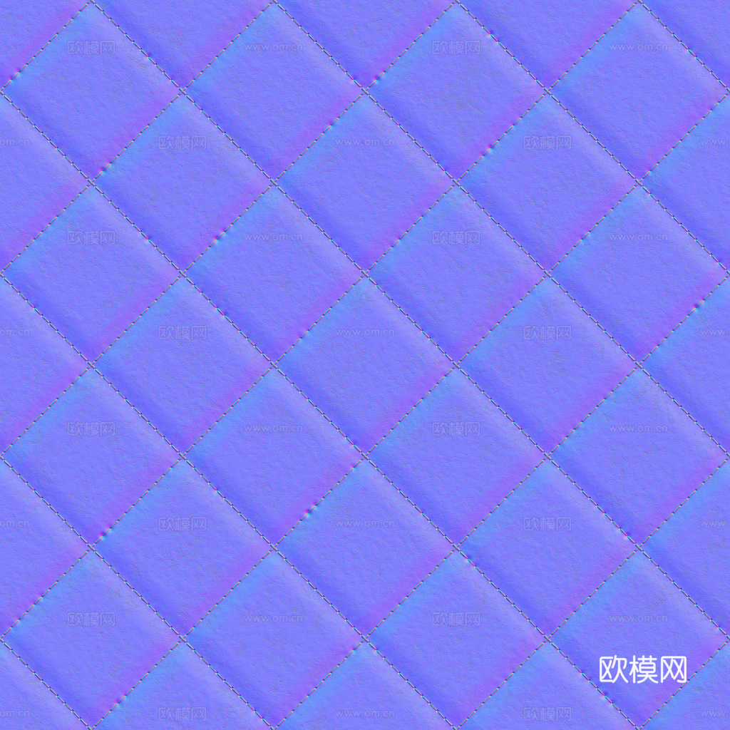 无缝棕红色软包皮革PBR贴图 1k