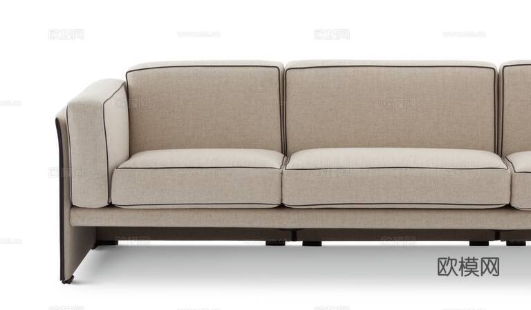 Cassina 三人沙发3d模型下载（渲染图3）