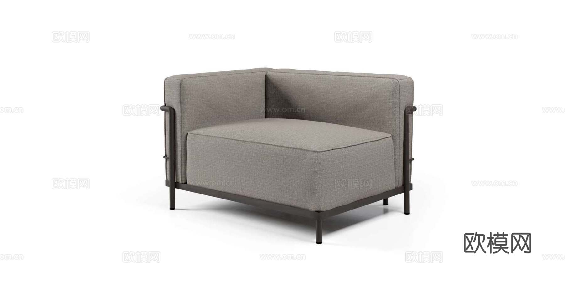 Cassina 单扶手沙发3d模型下载（渲染图1）