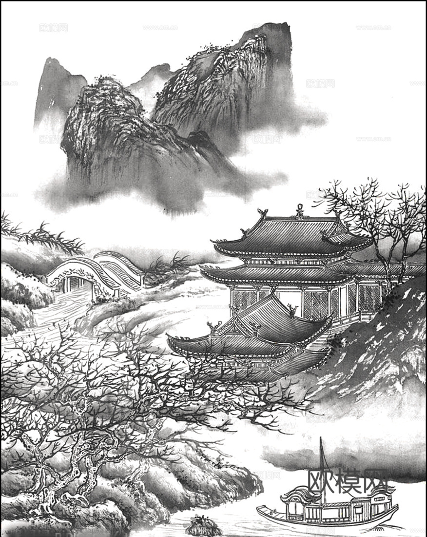 高清中式装饰画