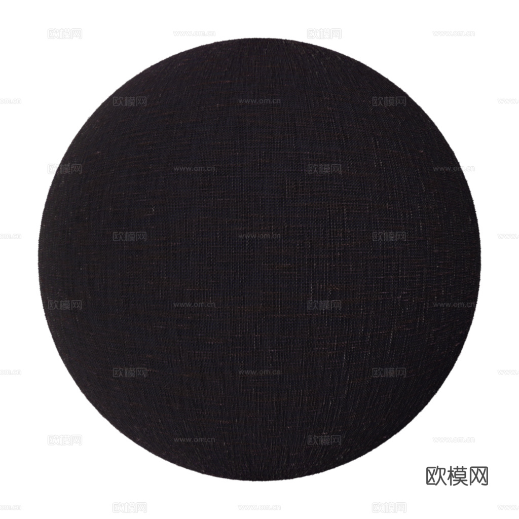 无缝黑色编织布纹布料PBR贴图 2k