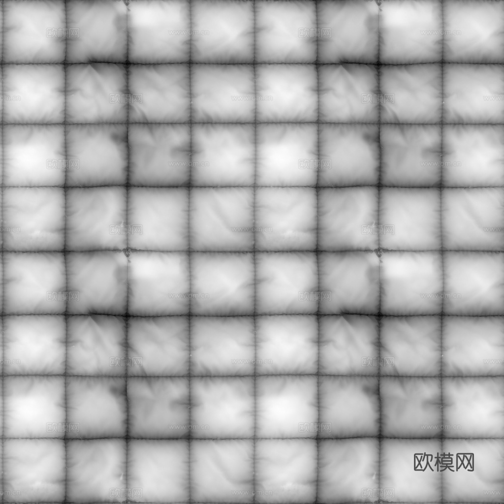 无缝黑色软包皮革PBR贴图 1k
