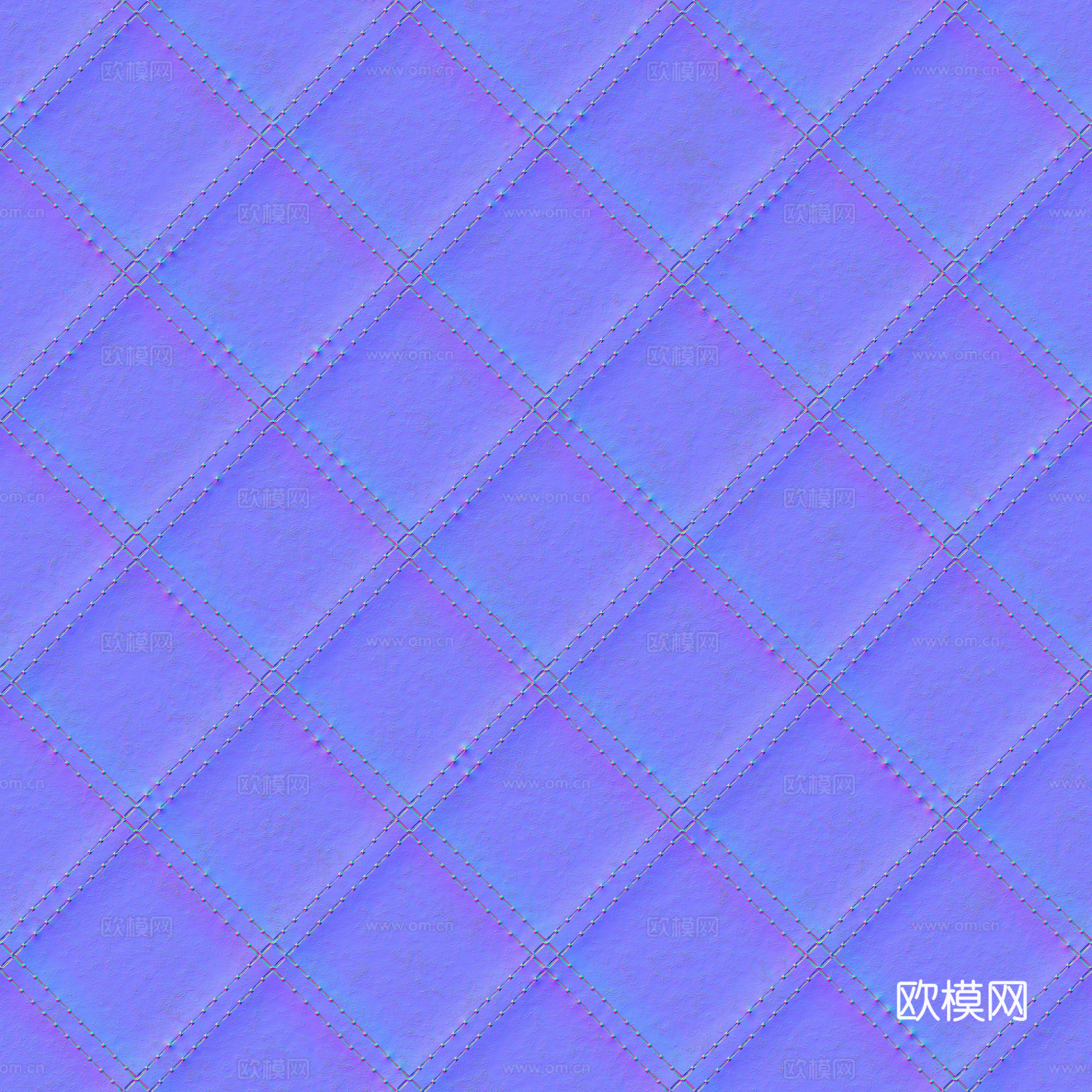 无缝棕红色软包皮革PBR贴图 2k