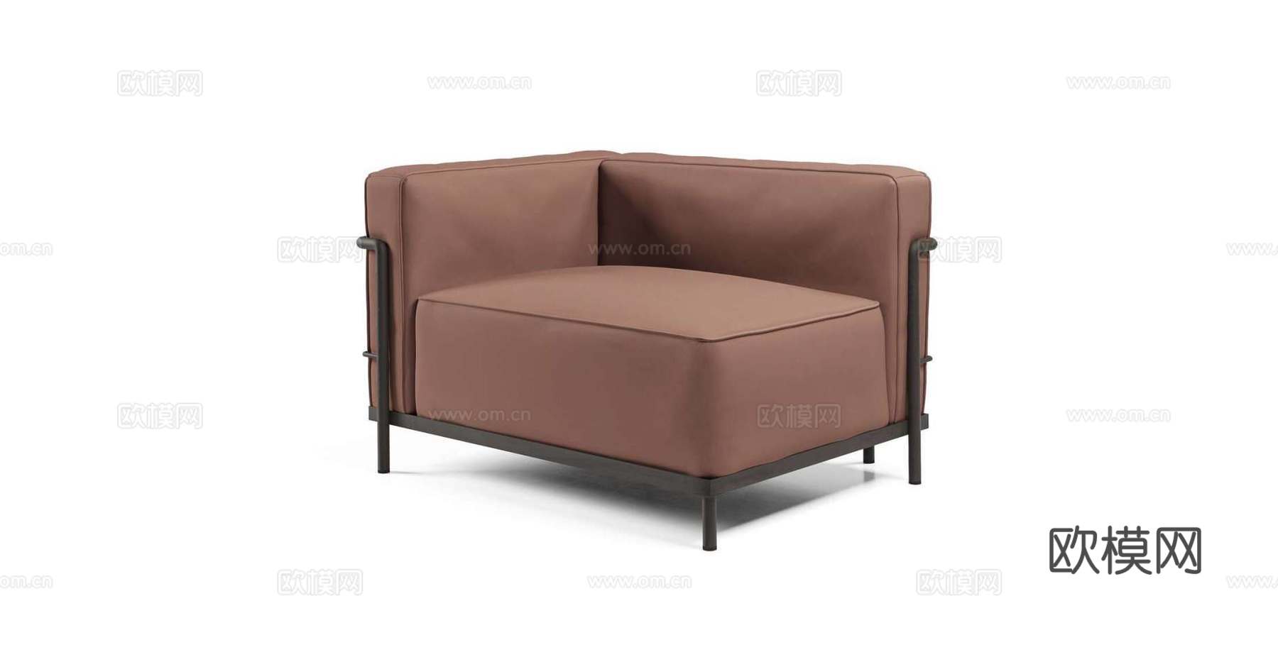 Cassina 单扶手沙发3d模型下载（渲染图1）