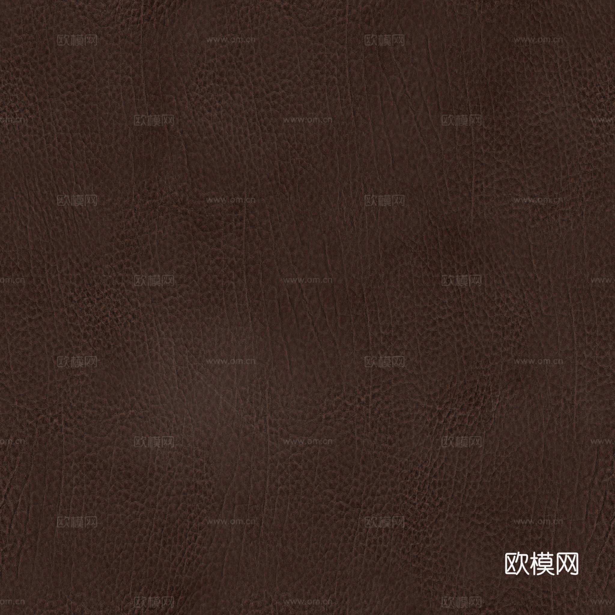 无缝棕红色粗纹皮革PBR贴图 2k