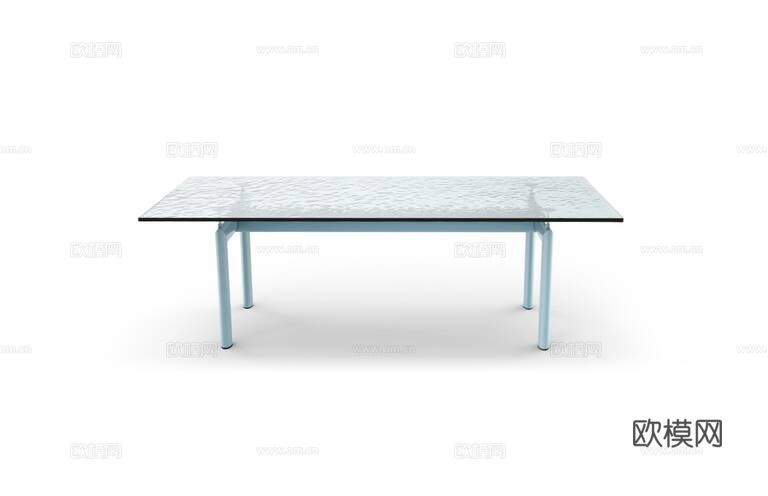Cassina 玻璃餐桌3d模型下载（渲染图1）