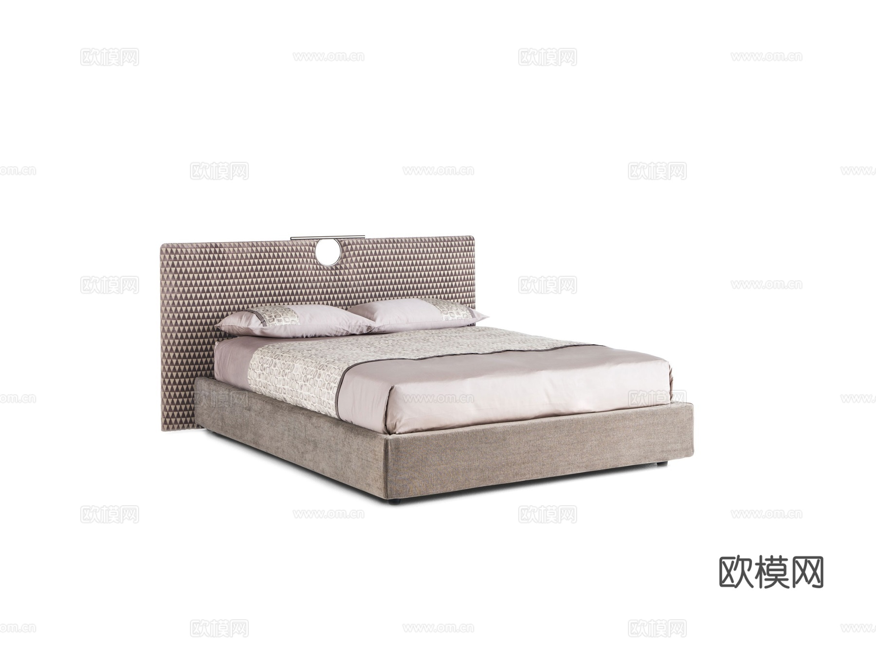 CANTORI 意式双人床3d模型下载（渲染图1）