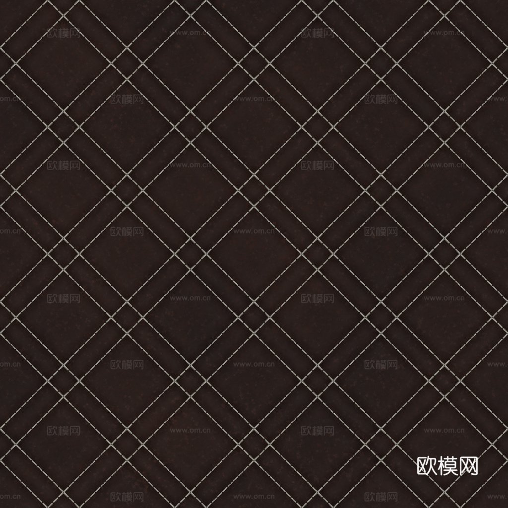 无缝棕红色软包皮革PBR贴图 1k
