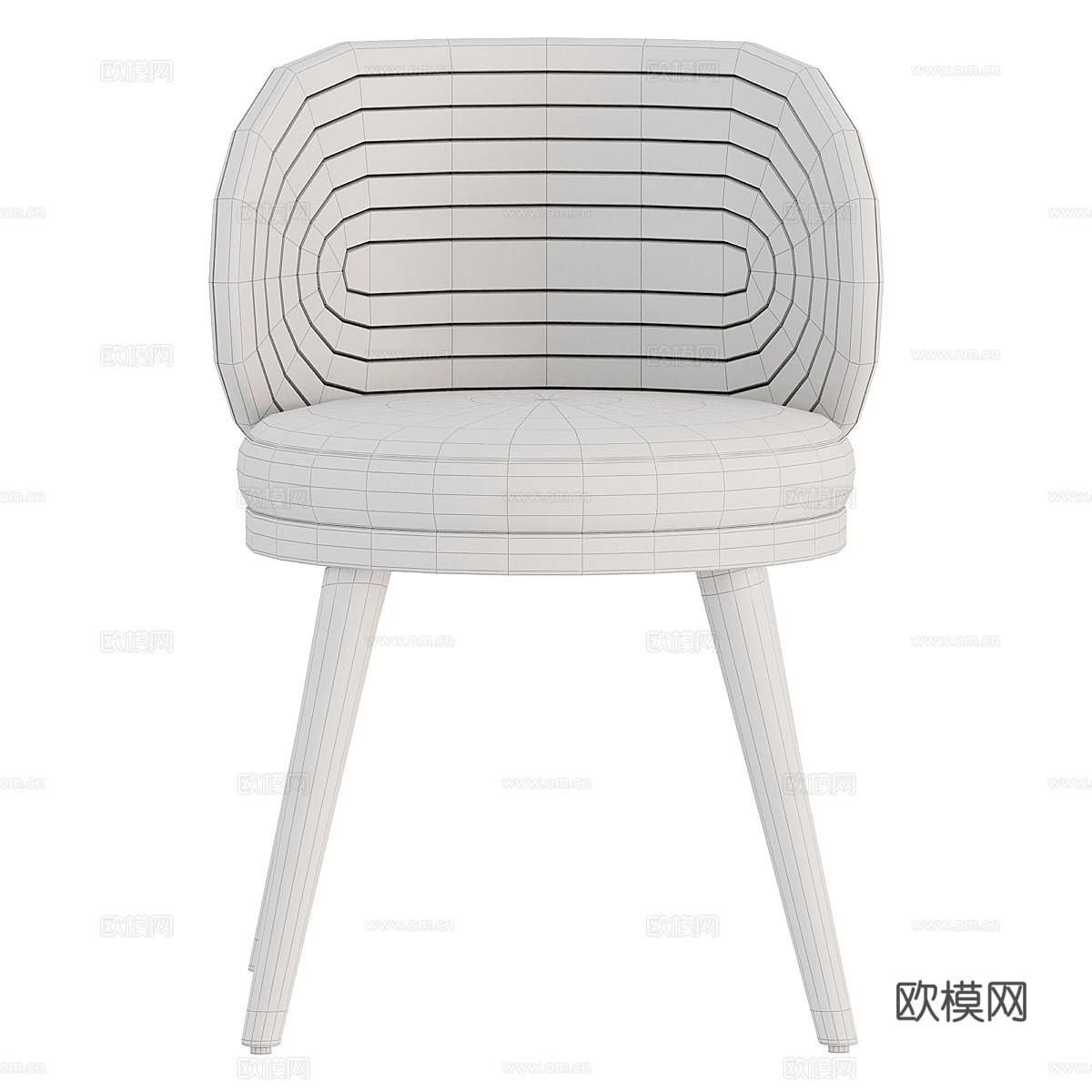 现代意式布艺单椅3d模型下载（渲染图5）