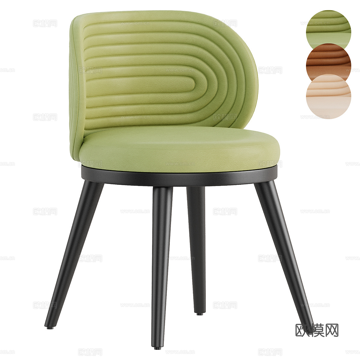 现代意式布艺单椅3d模型下载（渲染图1）