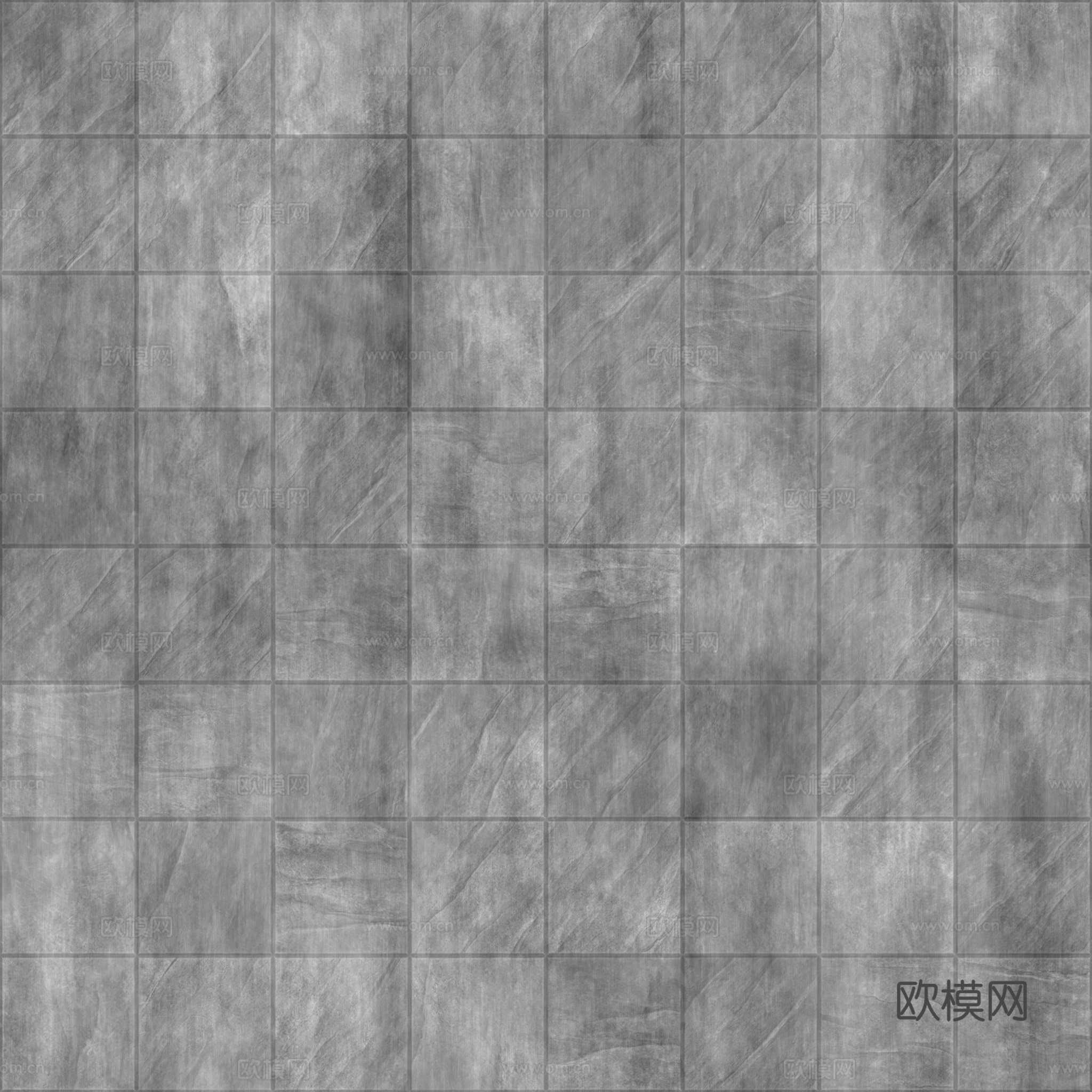 无缝黑色仿古砖地砖 PBR材质贴图 2k