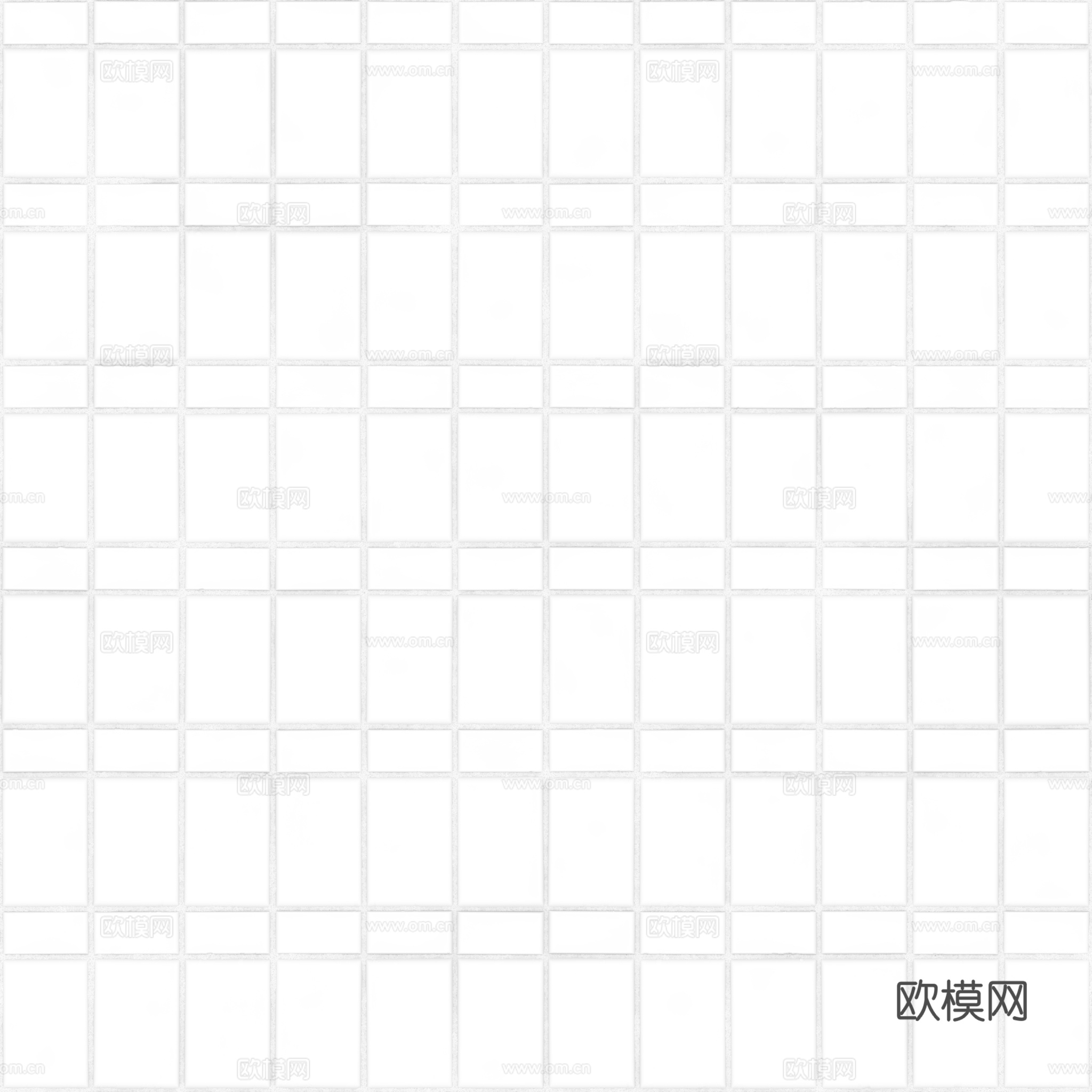 无缝蓝色拼花瓷砖马赛克瓷砖墙砖 PBR材质贴图 2k