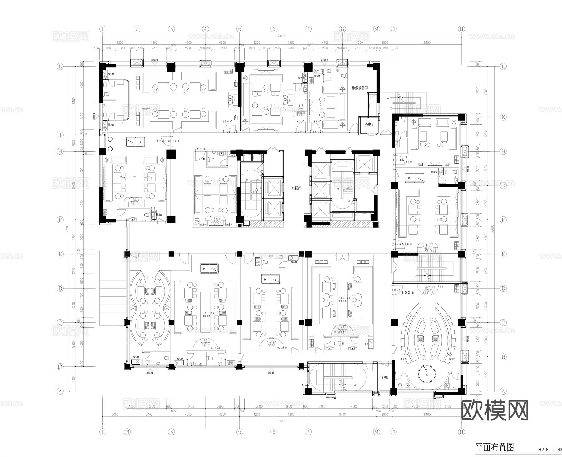 KTV施工图cad施工图