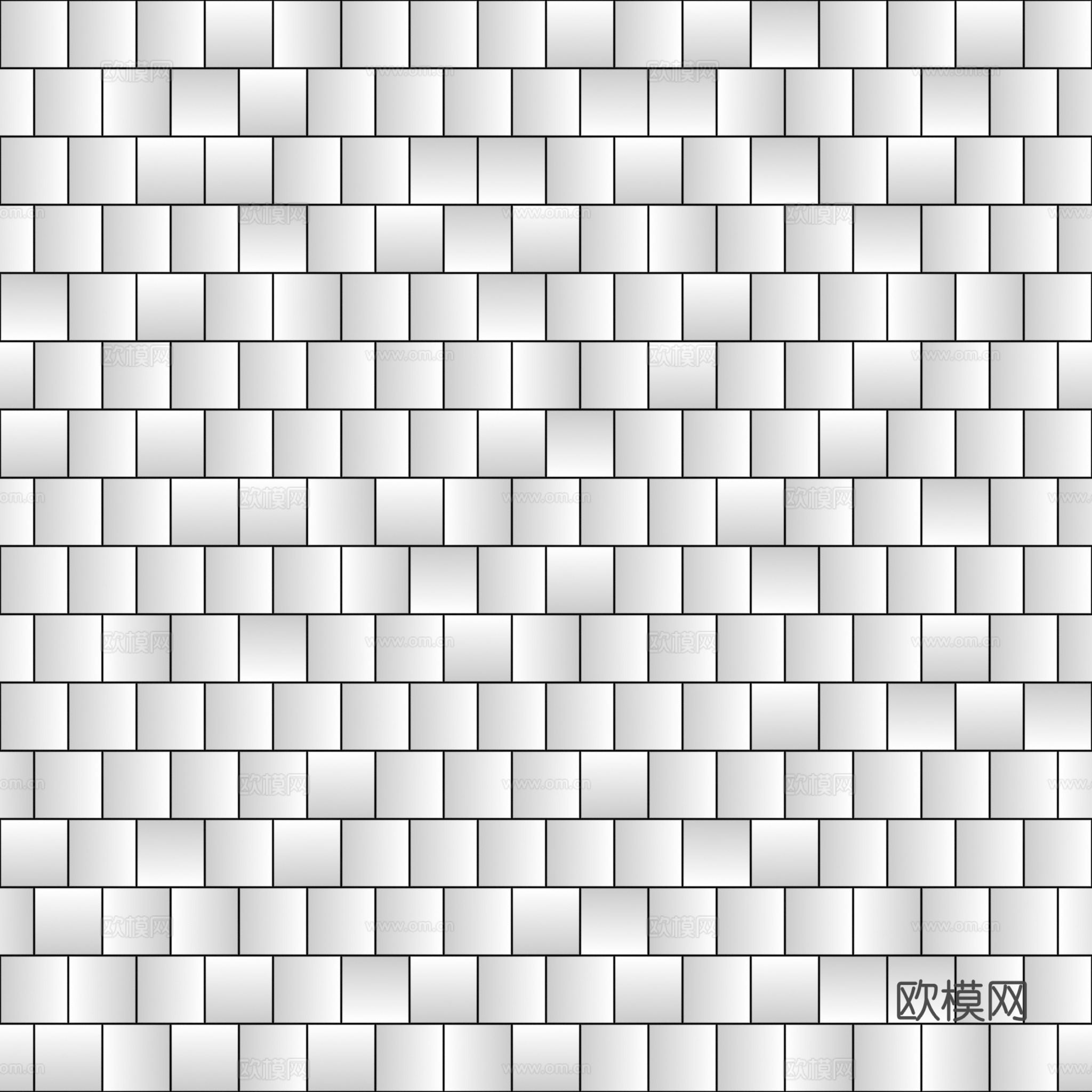 无缝绿色马赛克瓷砖墙砖 PBR材质贴图 2k