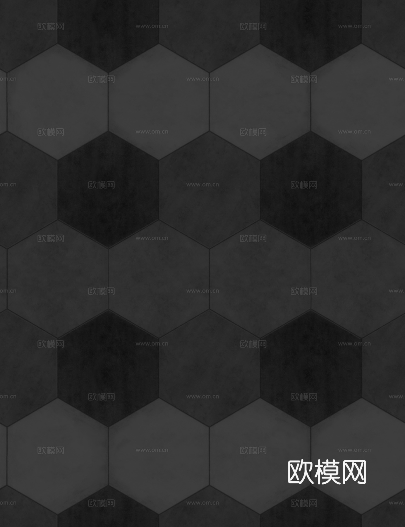 无缝拼色六角瓷砖地砖 PBR材质贴图 2k