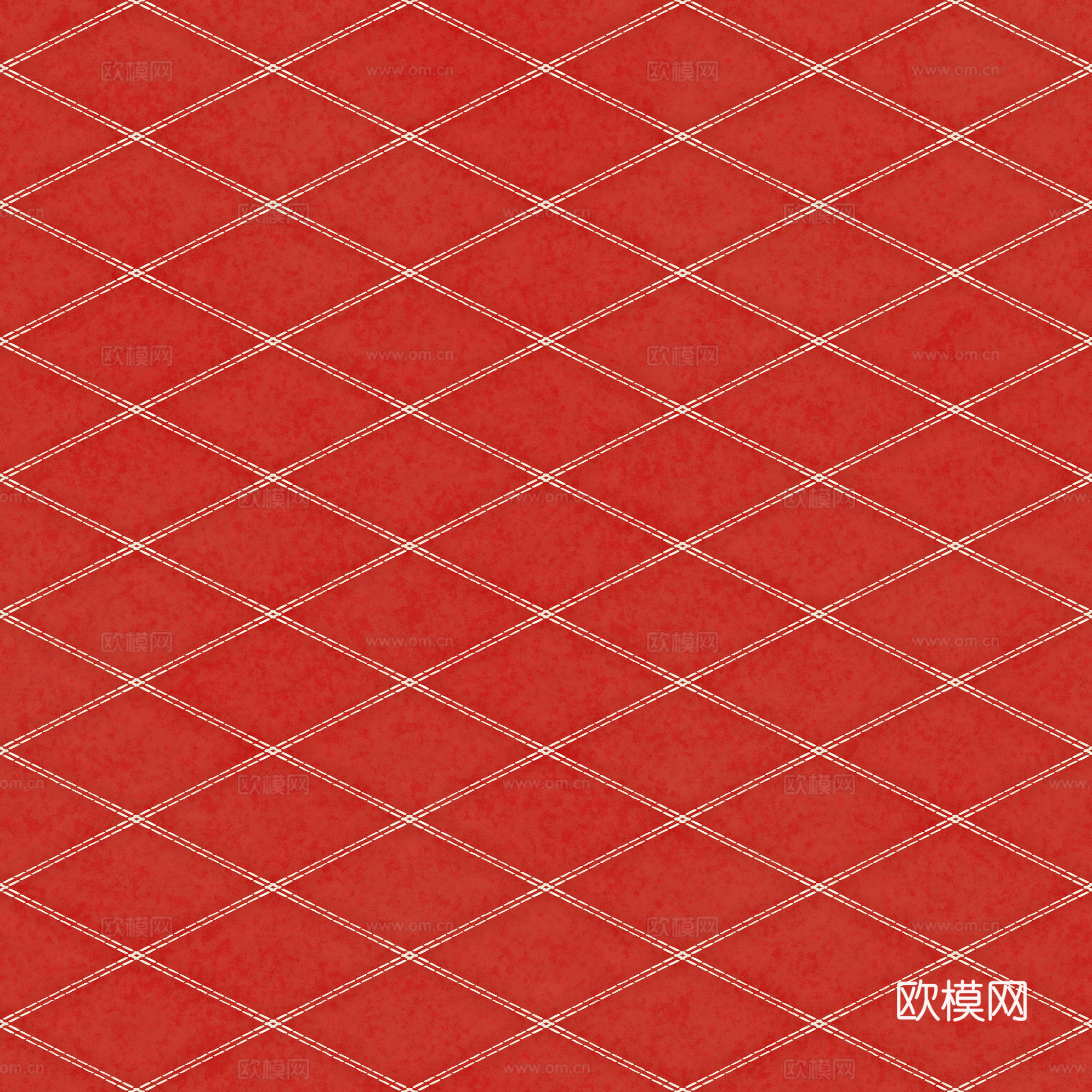 无缝红色软包皮革PBR贴图 2k