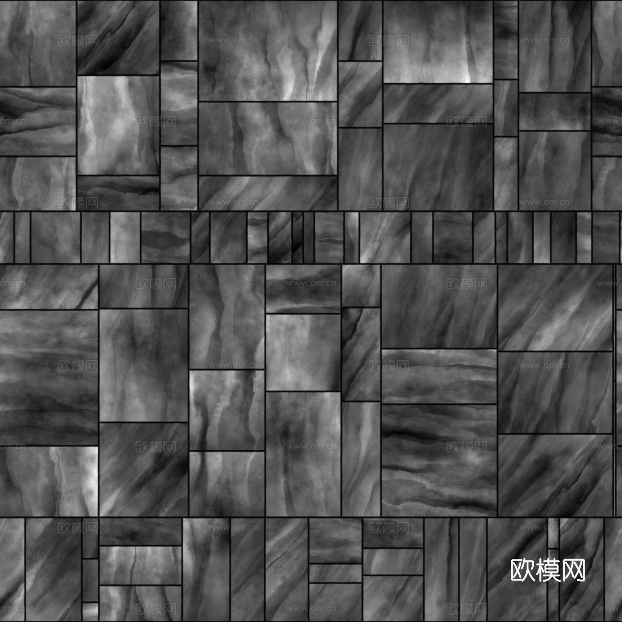 无缝红色瓷砖地砖 PBR材质贴图 2k