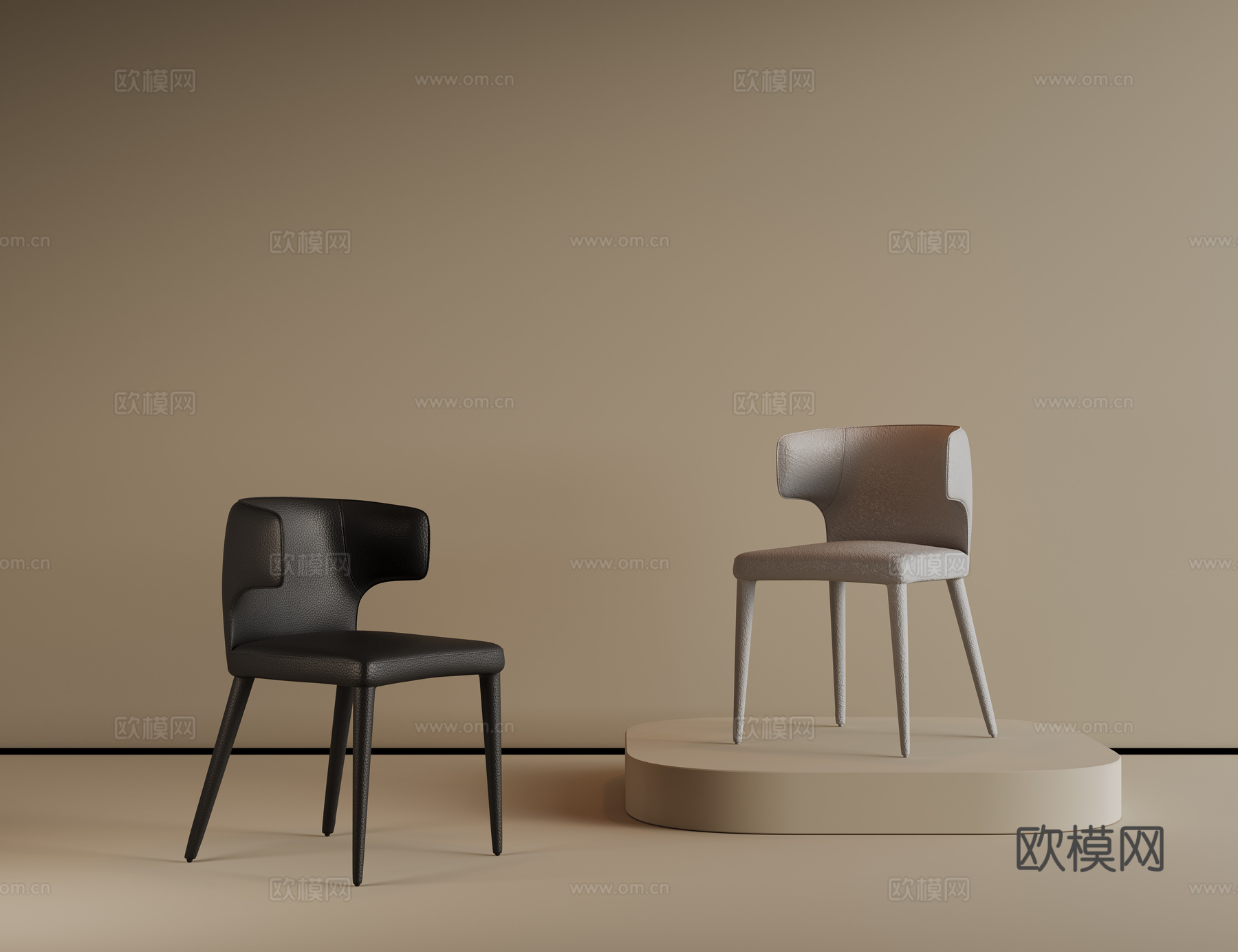 现代餐椅 中古椅子 餐桌椅 书桌椅 布艺椅子 写字椅3d模型下载