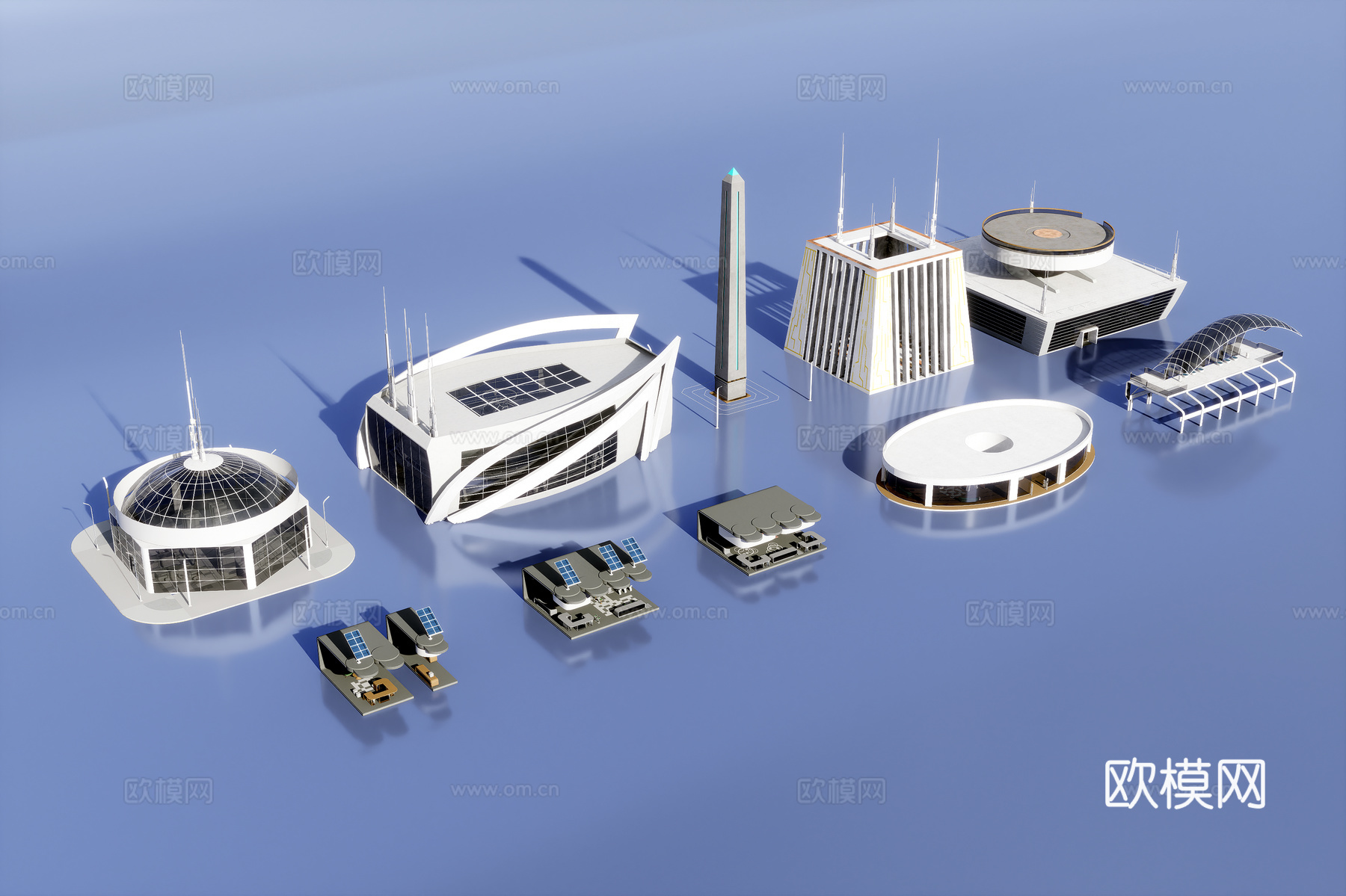 科幻建筑3d模型