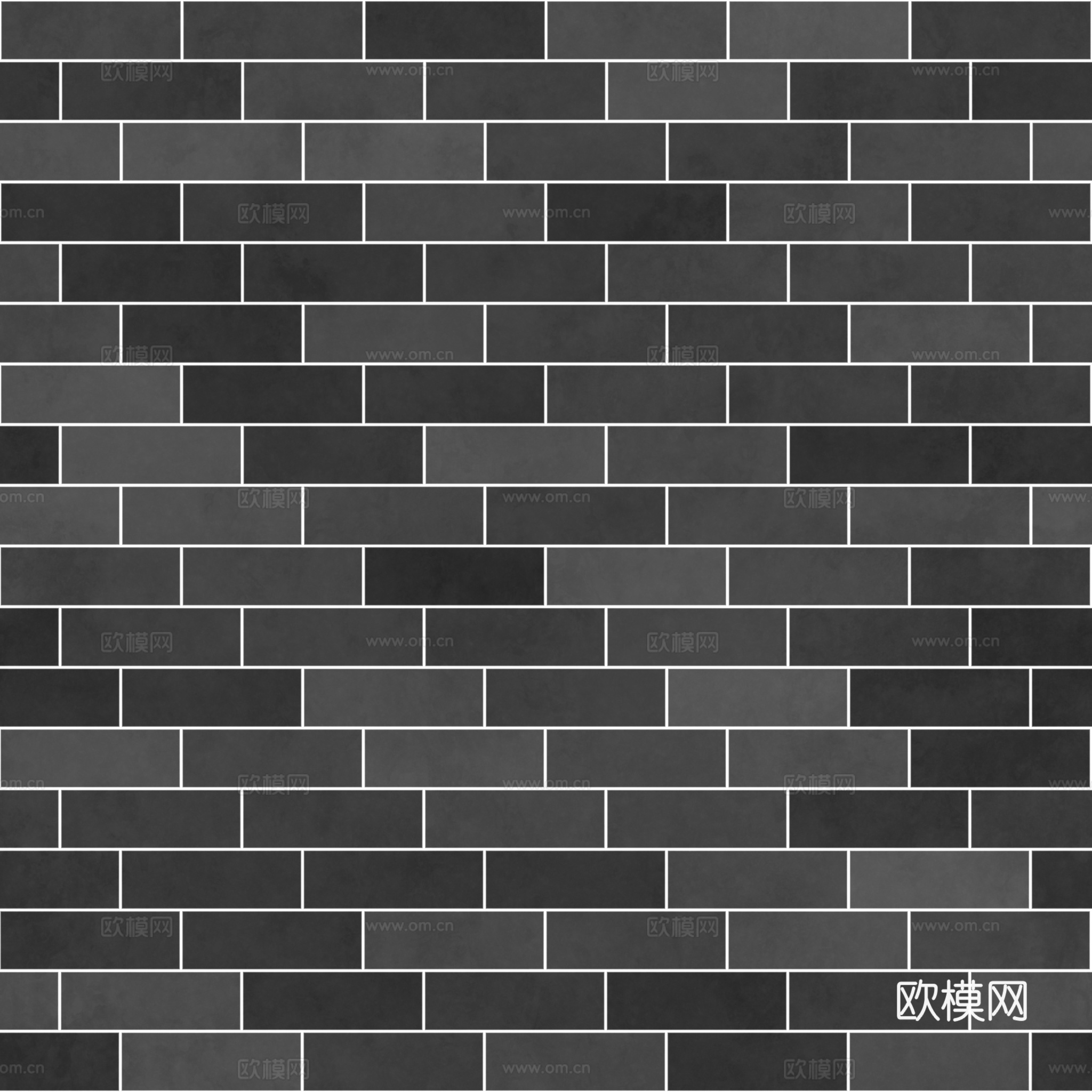 无缝绿色拼色琉璃瓷砖墙砖仿古砖 PBR材质贴图 2k