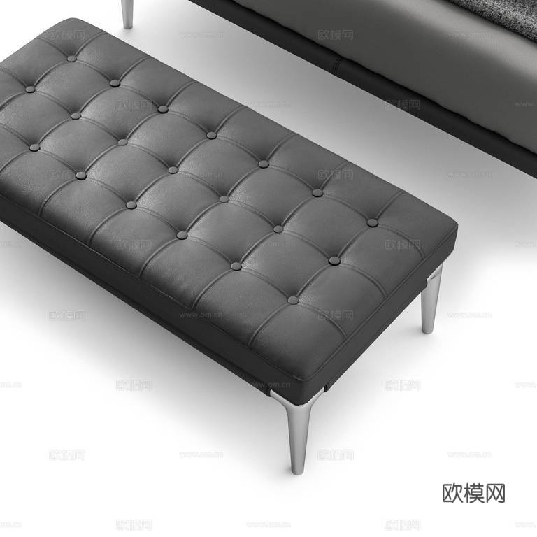 Cassina 床尾凳3d模型下载（渲染图2）