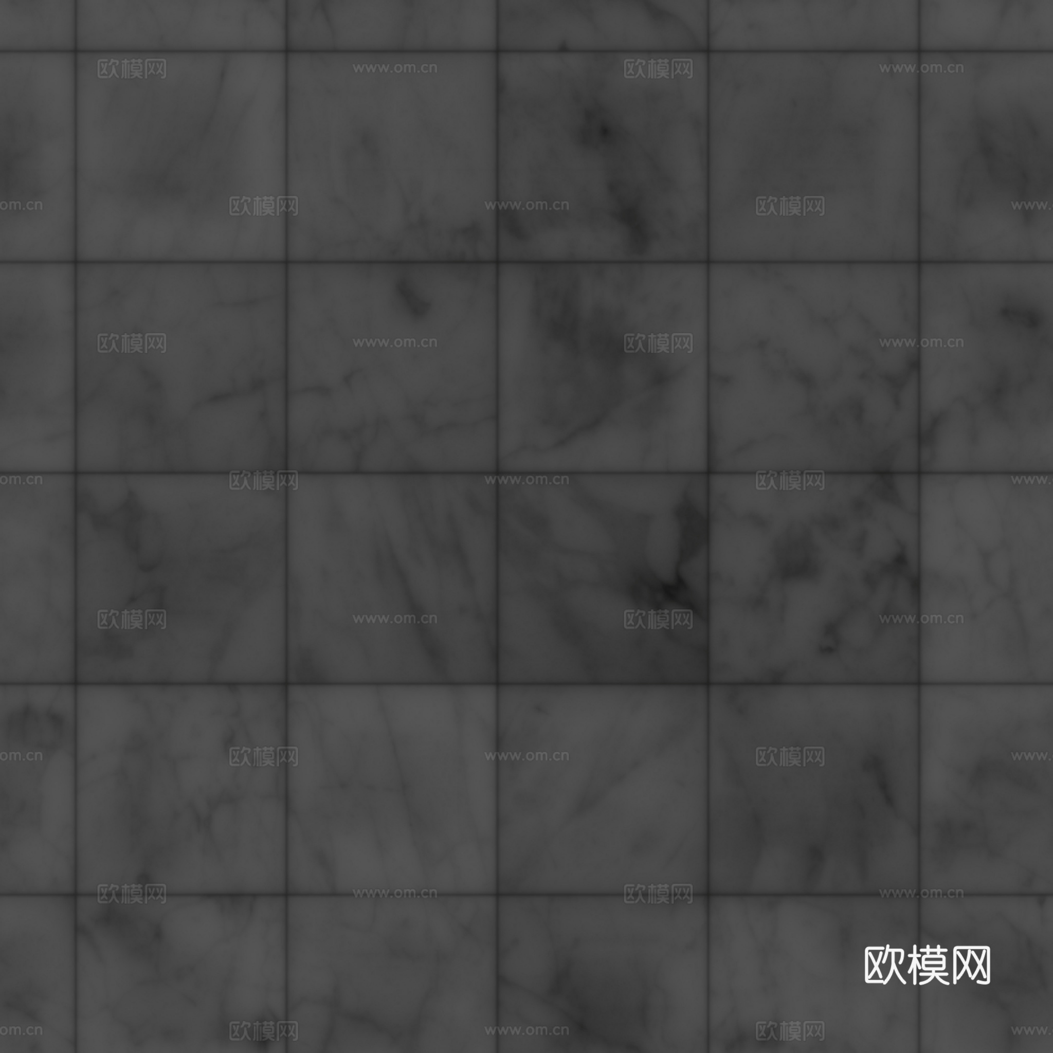 无缝白色大理石瓷砖地砖墙砖 PBR材质贴图 2k